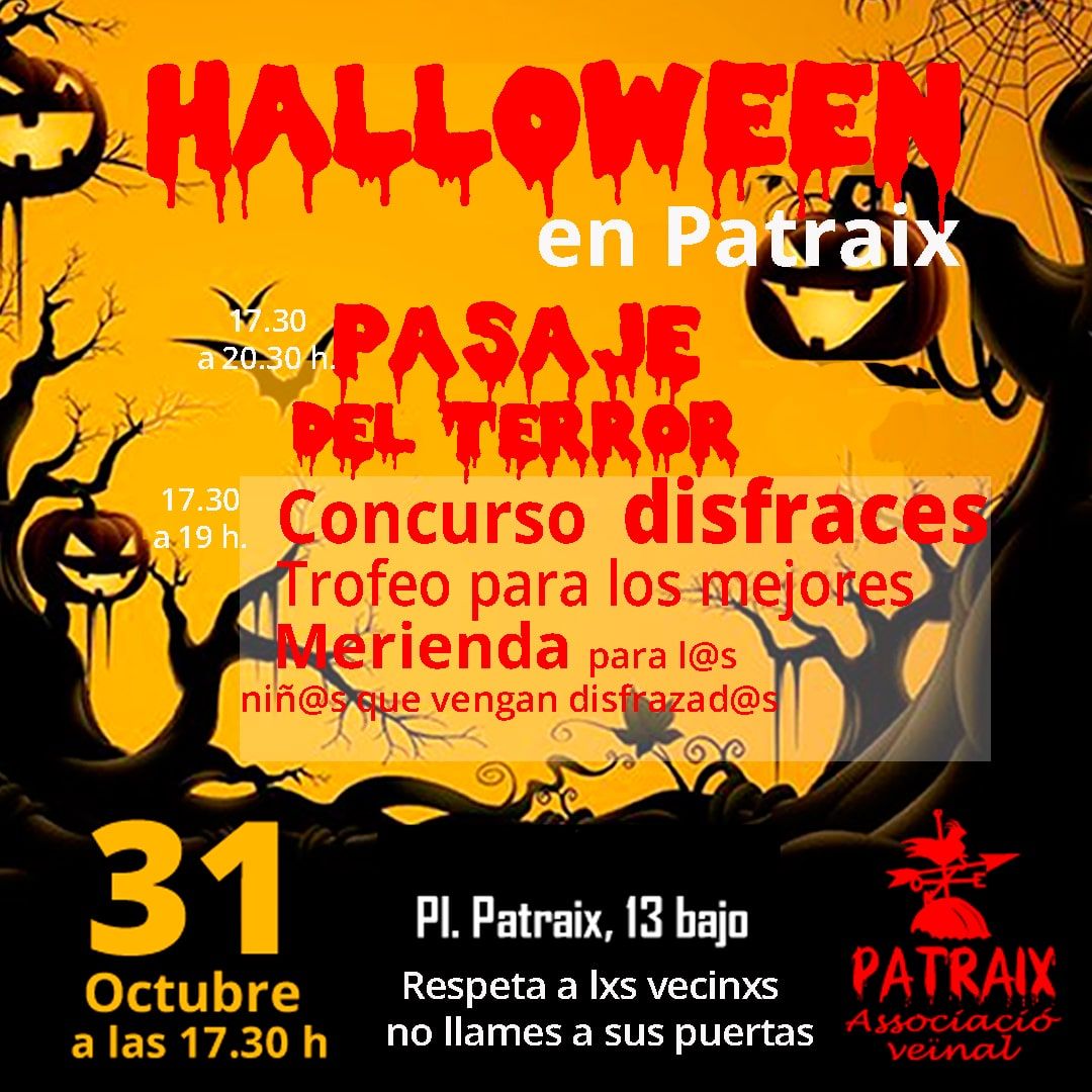 Halloween a la plaza de Patraix.