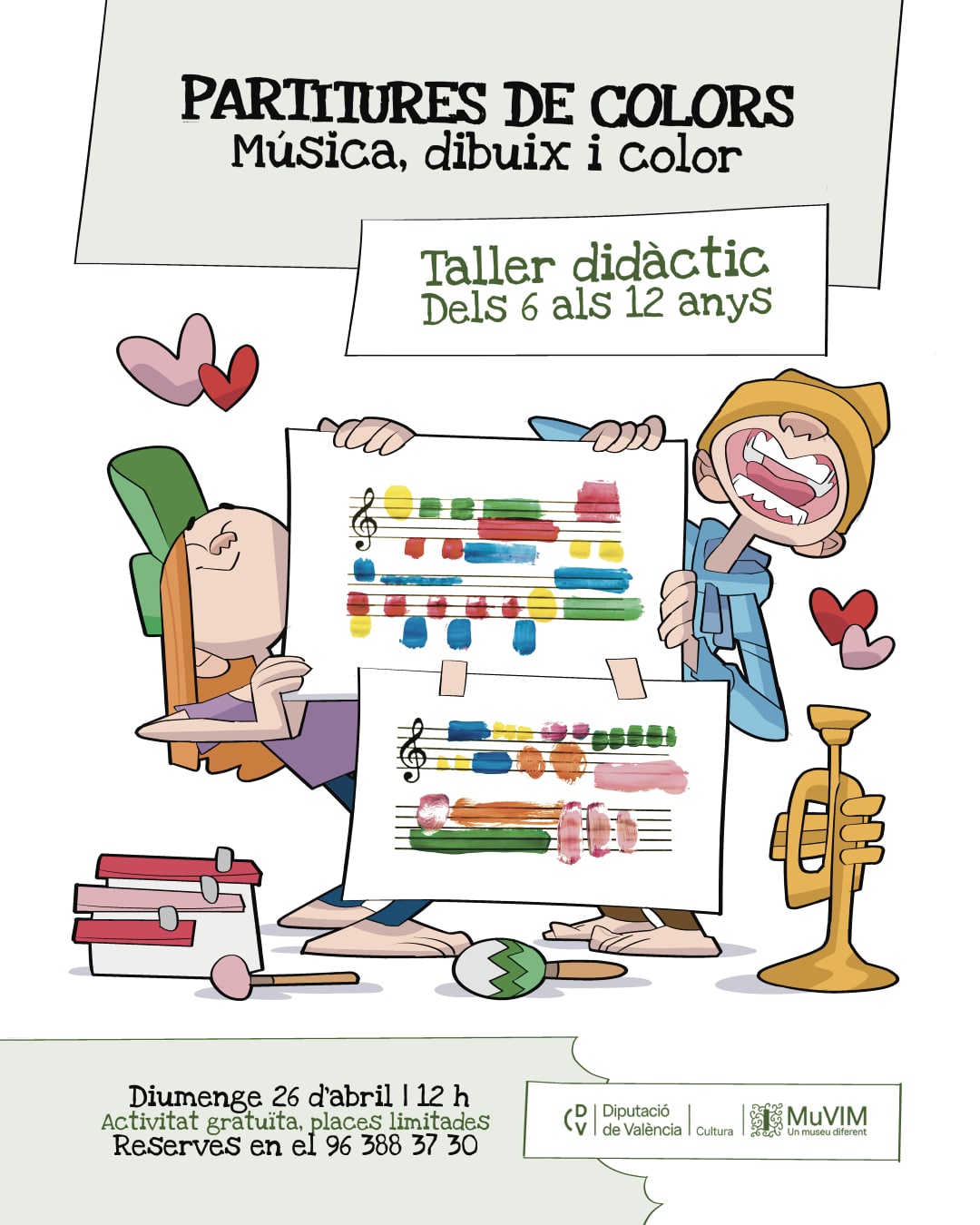 Partitures de color. Música, dibuix i color